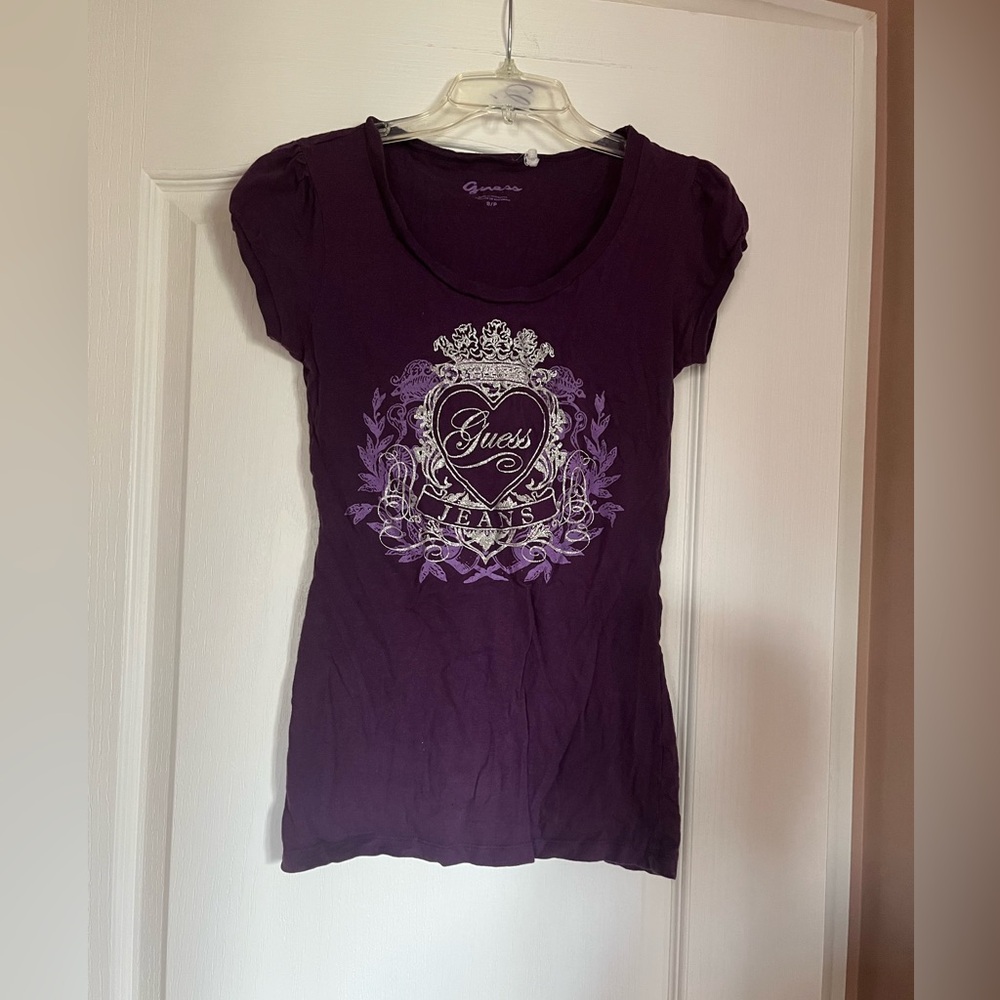 2 for $20 - Guess Purple Women's Top